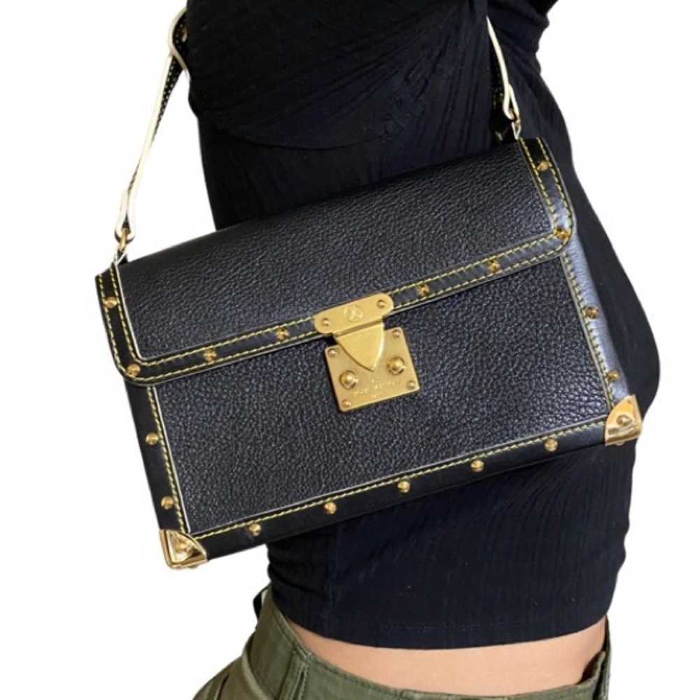 💎 STUNNING 💎 KELLY LOUIS VUITTON Black Suhali Bag  crossbody